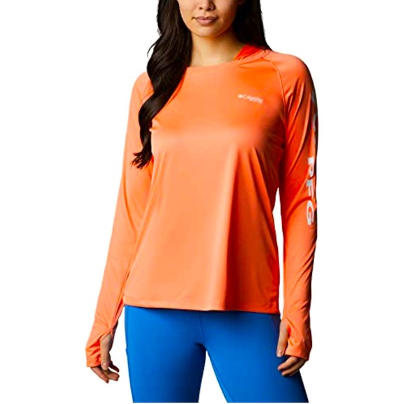 COLUMBIA WOMEN'S PFG TIDAL HOODIE, UV PROTECTION, MOISTURE-WICKING LOGO XL - Picture 1 of 13